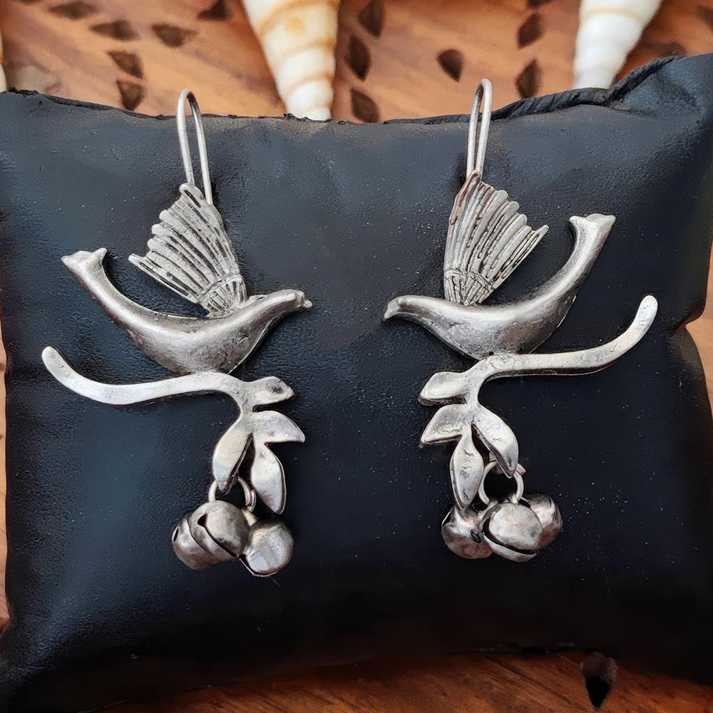 JS Fashion Beautiful Designer Oxidized Silver Fancy Earrings for Women & Girls | Swadesiicart