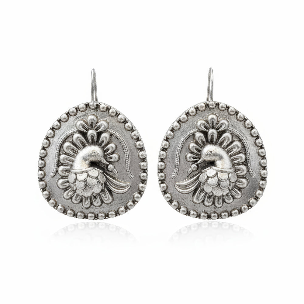 JS Fashion Oxidized Silver Beautiful Designer Earrings for Women & Girls | Swadesiicart