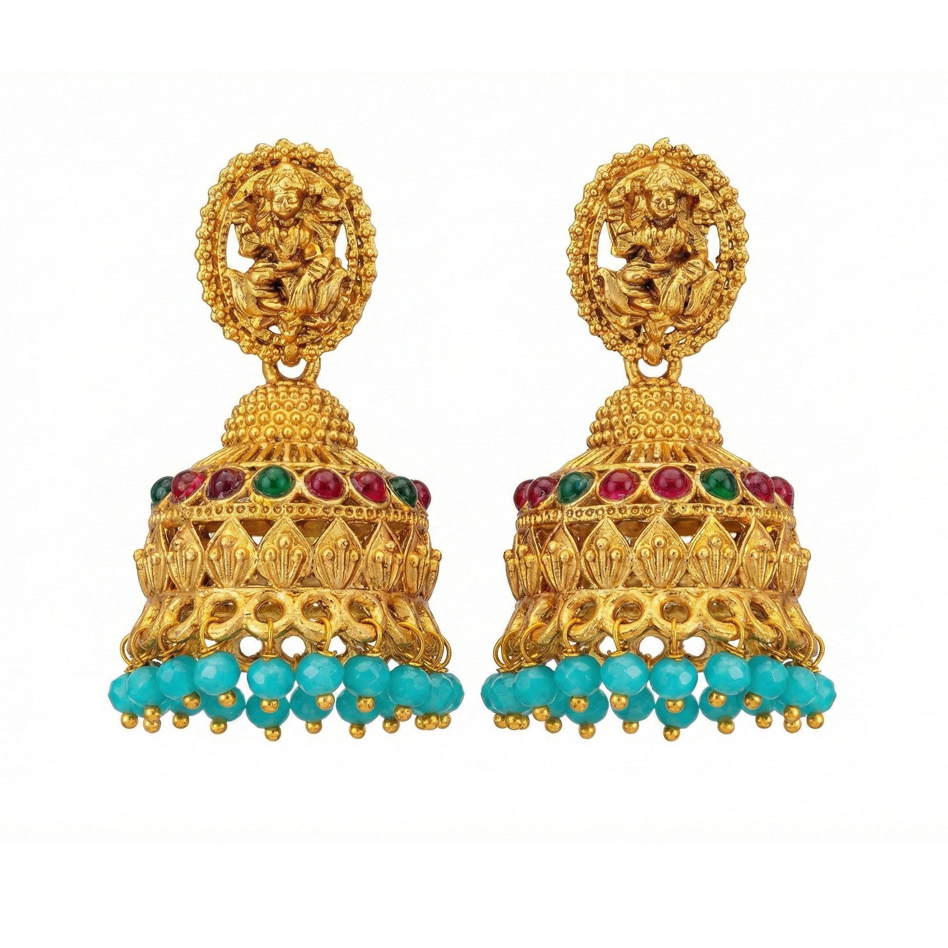 JS Fashion Antique Rajwadi Temple Designer Jhumka Earrings for Women & Girls | Swadesiicart
