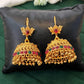 JS Fashion Antique Rajwadi Lotus Top Designer Jhumka Earrings for Women & Girls | Swadesiicart