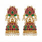 JS Fashion Traditional Rajwadi Lotus Design Jhumka Earrings for Women & Girls | Swadesiicart
