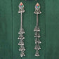 JS Fashion Designer Oxidized Silver Long Ghungroo Earrings for Women & Girls | Swadesiicart
