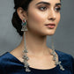 JS Fashion Designer Oxidized Silver Long Ghungroo Earrings for Women & Girls | Swadesiicart