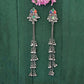 JS Fashion Oxidized Silver Long Multicolor Ghungroo Earrings for Women & Girls | Swadesiicart