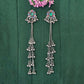 JS Fashion Boho Oxidized Long Earrings with Color Stones for Women & Girls | Swadesiicart
