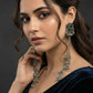 JS Fashion Boho Oxidized Long Earrings with Color Stones for Women & Girls | Swadesiicart