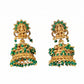 JS Fashion Temple Design Full Stone Jhumka in Rajwadi Polish for Women & Girls | Swadesiicart