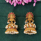 JS Fashion Temple Design Full Stone Jhumka in Rajwadi Polish for Women & Girls | Swadesiicart