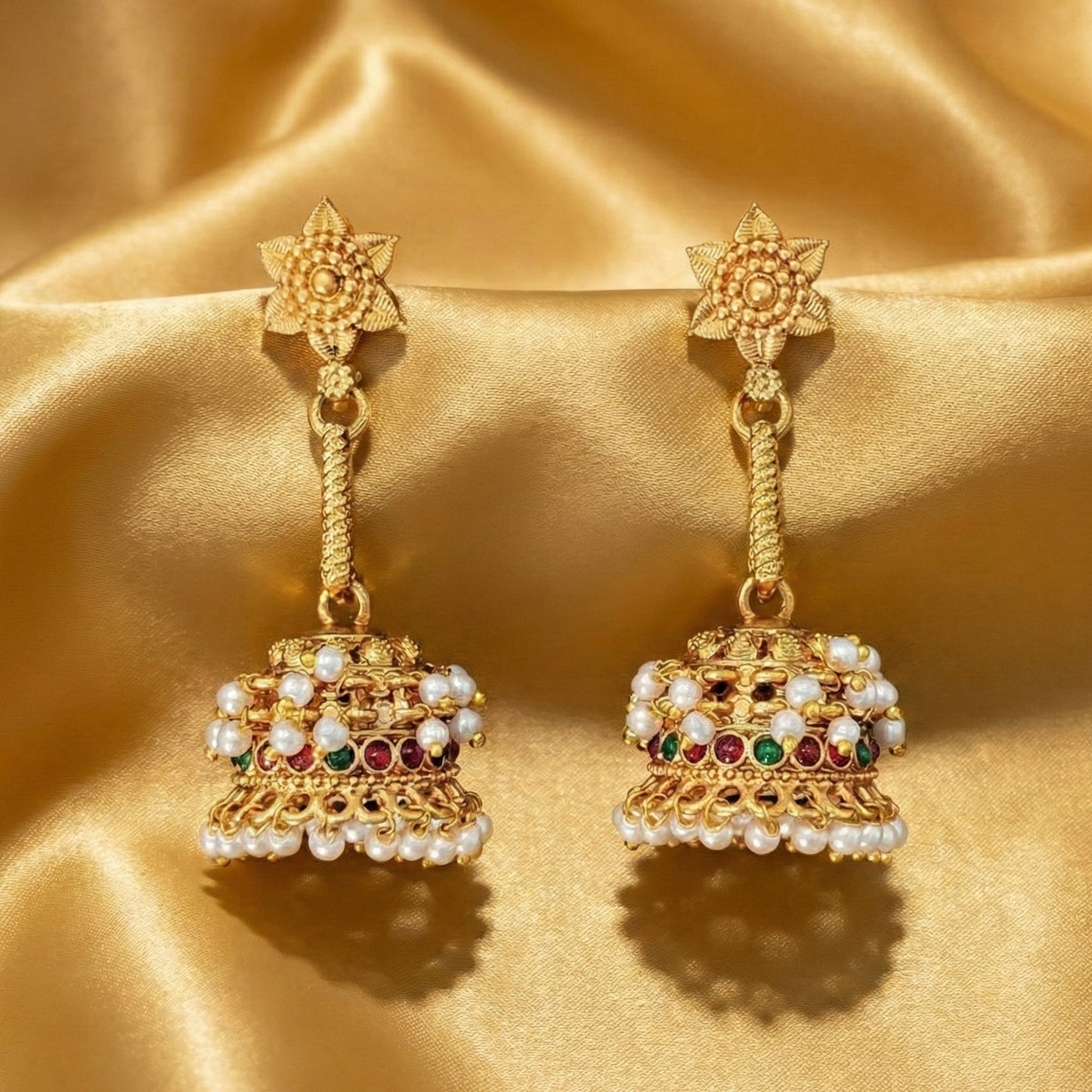 JS Fashion Traditional Rajwadi Jhumka Earrings for Women & Girls | Swadesiicart