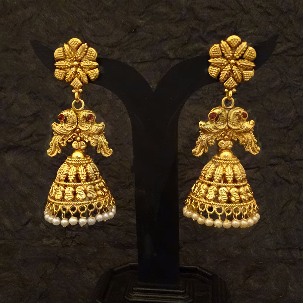 JS Fashion Dual Peacock Jhumki Earrings for Women | Swadesiicart