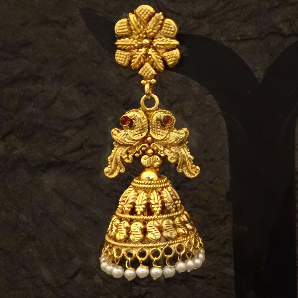 JS Fashion Dual Peacock Jhumki Earrings for Women | Swadesiicart
