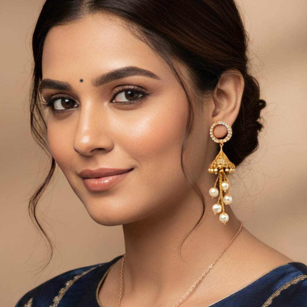 JS Fashion Round Bali Conical Jhumki Earrings for Women | Swadesiicart