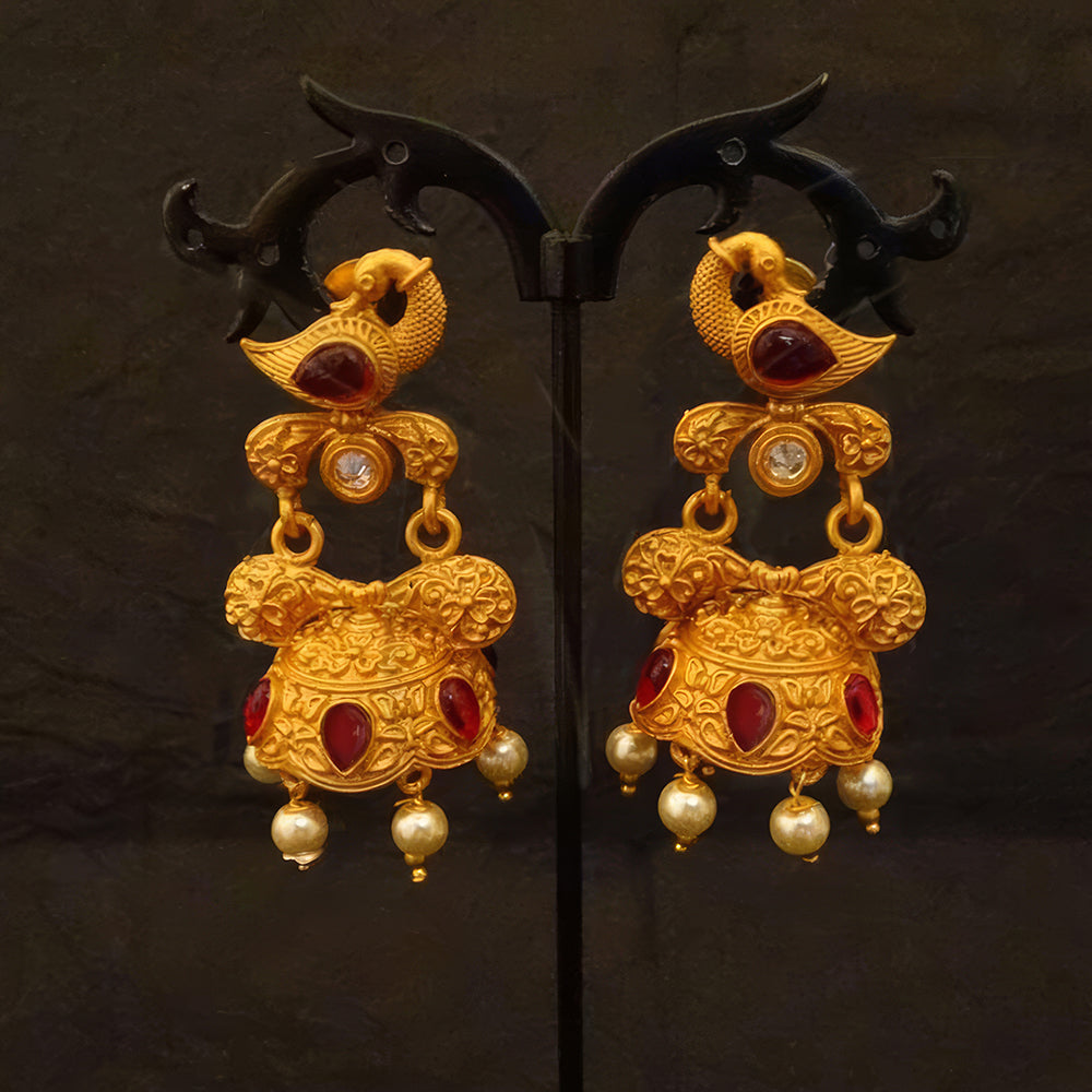 JS Fashion Peacock Jhumki Earrings for Women | Swadesiicart