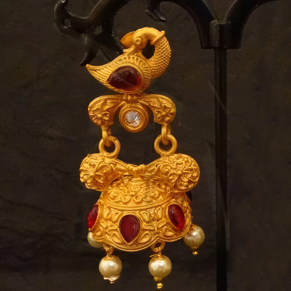 JS Fashion Peacock Jhumki Earrings for Women | Swadesiicart