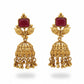 JS Fashion Matte Gold Polish Designer Jhumka Earrings for Women | Swadesiicart