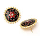 New Stylish Black and Maroon Meenakari Stud Earrings for Womens by House of Ree | Swadesiicart
