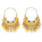 New Stylish Ethnic Partywear Yellow Hoops Earrings for Womens by House of Ree | Swadesiicart