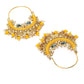 New Stylish Ethnic Partywear Yellow Hoops Earrings for Womens by House of Ree | Swadesiicart