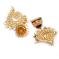 Peacock Maroon Jhumki Drop Earrings for Womens by House of Ree | Swadesiicart