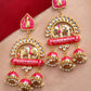 Elephant Shape Pink Jhumki Drop Earrings for Womens by House of Ree | Swadesiicart