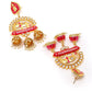 Elephant Shape Pink Jhumki Drop Earrings for Womens by House of Ree | Swadesiicart