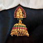 JS Fashion shiv parvati Designer Golden Clustered Pearl High Gold Polish Temple Jhumka Earring | Swadesiicart
