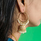 JS Fashion Antique High Gold Polish Earrings Set – Full Stone Fancy Jewelry for Women’s Party & Festive Wear | Swadesiicart