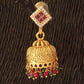 JS Fashion Embossed Matte Gold Antique Jhumka Earrings – Traditional Ethnic Jewelry for Women & Girls | Swadesiicart