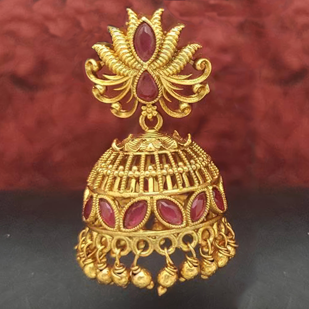 JS Fashion Matte Gold Polish Fancy Earrings – Designer Party Wear Jewelry for Women & Girls | Swadesiicart