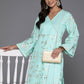 Ahalyaa Women's Traditional wear Kurta Set - Summer Blue | Swadesiicart
