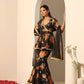 Pomcha Jaipur Black Gul Narangi Sharara Set | Swadesiicart