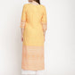 Ahalyaa Women Yellow Crepe Digital Print Kurti | Swadesiicart