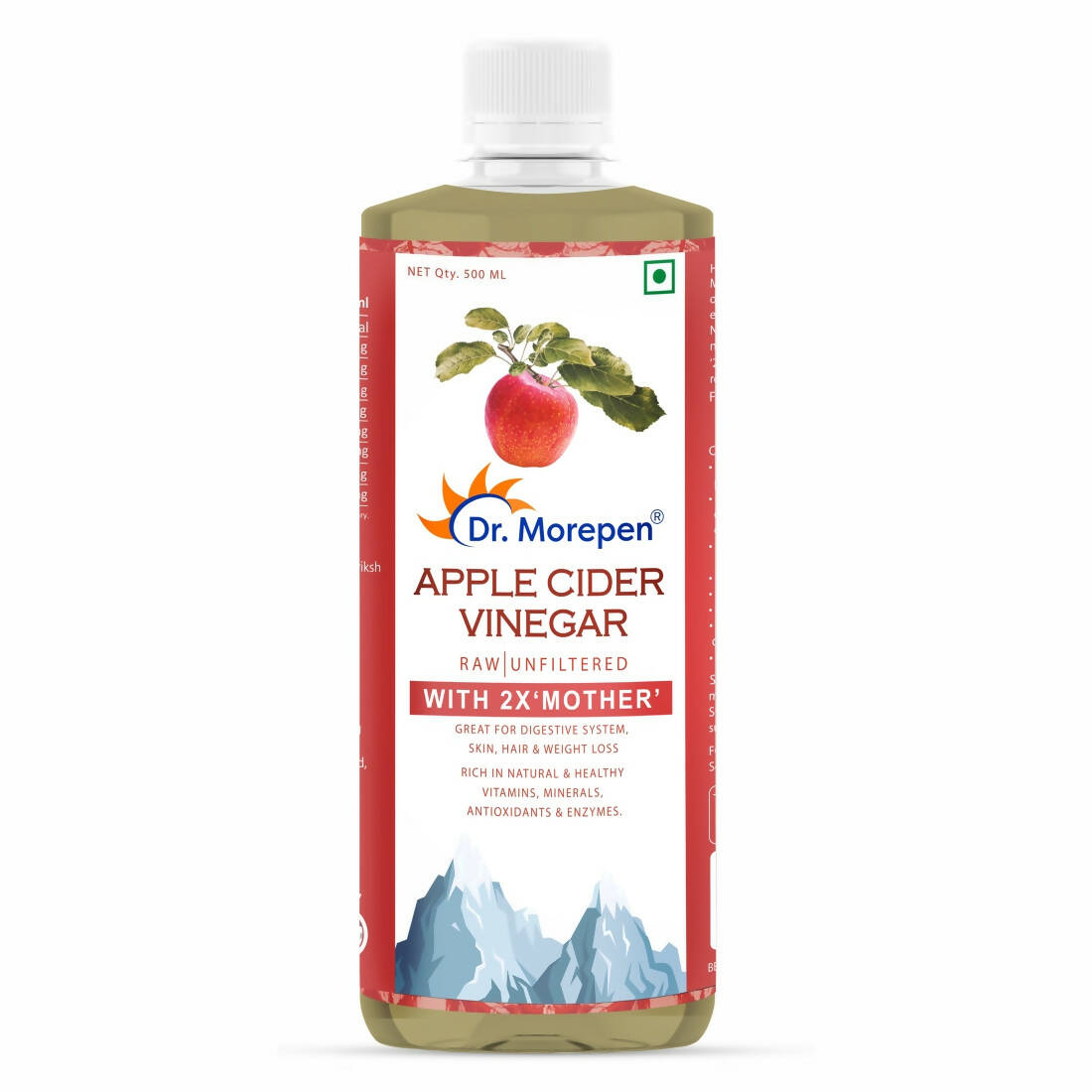 Dr. Morepen Apple Cider Vinegar With 2x Mother for Weight Management, Immunity, Skin & Hair - Dr Morepen