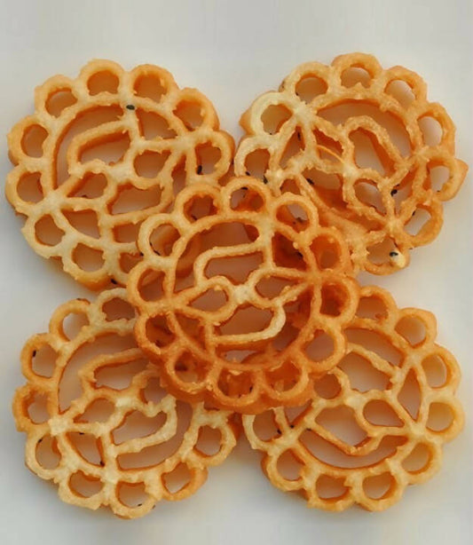 Mee Konaseema Stores Gulabi Puvvu (Rose Flower Cookie) - Mee konaseema Stores