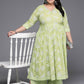 Ahalyaa Women's Traditional wear Kurta Set - Green | Swadesiicart
