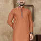 Anaita Orange Linen Silk Straight Kurta