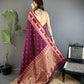 Joban Fashion Maroon Banarasi Soft Silk Woven Saree | Swadesiicart