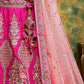 House of Panchhi Pink Pure Silk Moti & Zarkan heavy embroidery Lehenga choli & Dupatta | Swadesiicart