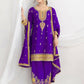 Anaita Purple Chinon Readymade Suit with Embroidery Coding & Sequence Work