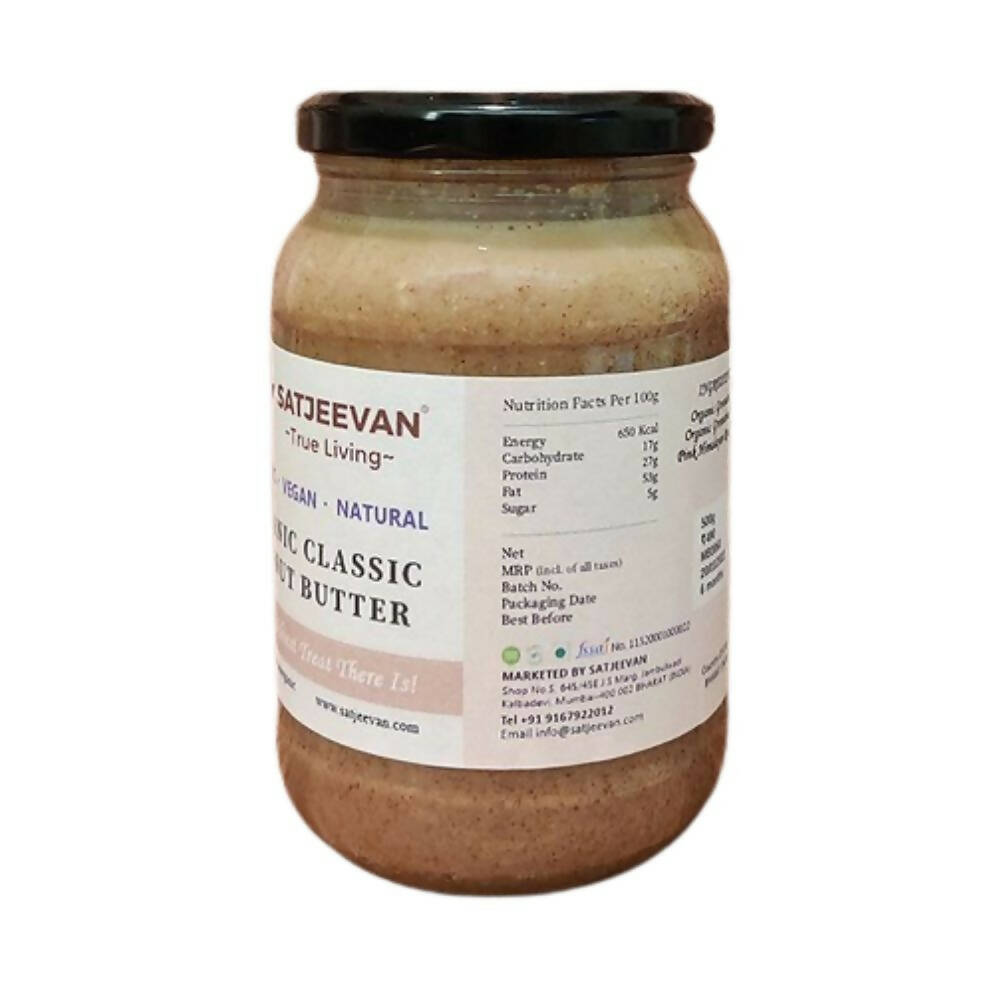 Satjeevan Organic Classic Peanut Butter - Swadesiicart