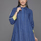 Ahalyaa Women Blue Cotton Printed Tunic | Swadesiicart