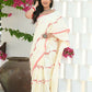 Beatitude Off White Cotton Handloom Saree