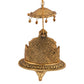 CraftVatika Gold-Polished Ladoo Gopal Singhasan/Pooja Chowki Showpiece | Swadesiicart