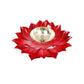 CraftVatika Red Lotus-Shaped Pooja Diya Oil Lamp | Swadesiicart