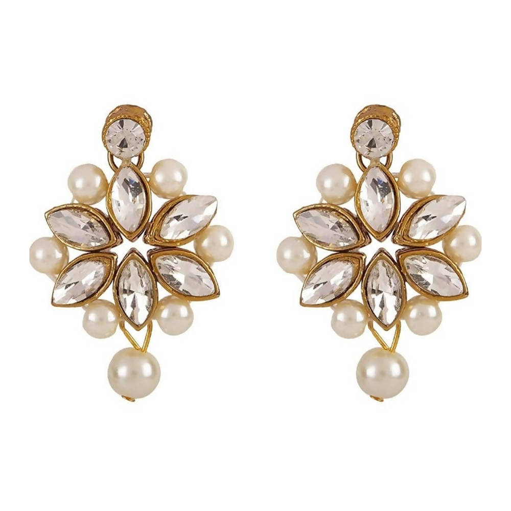 Mominos Fashion Trendy Gold-Plated with Stone & Pearls Earning Online