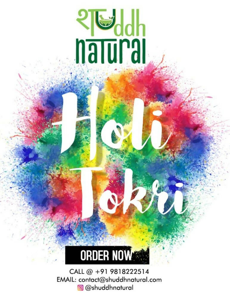 Shuddh Natural Ubtan Based Herbal Gulal | Ayurvedic Thandai Powder |Kashmiri Kahwa| Holi Gift Hamper | Swadesiicart