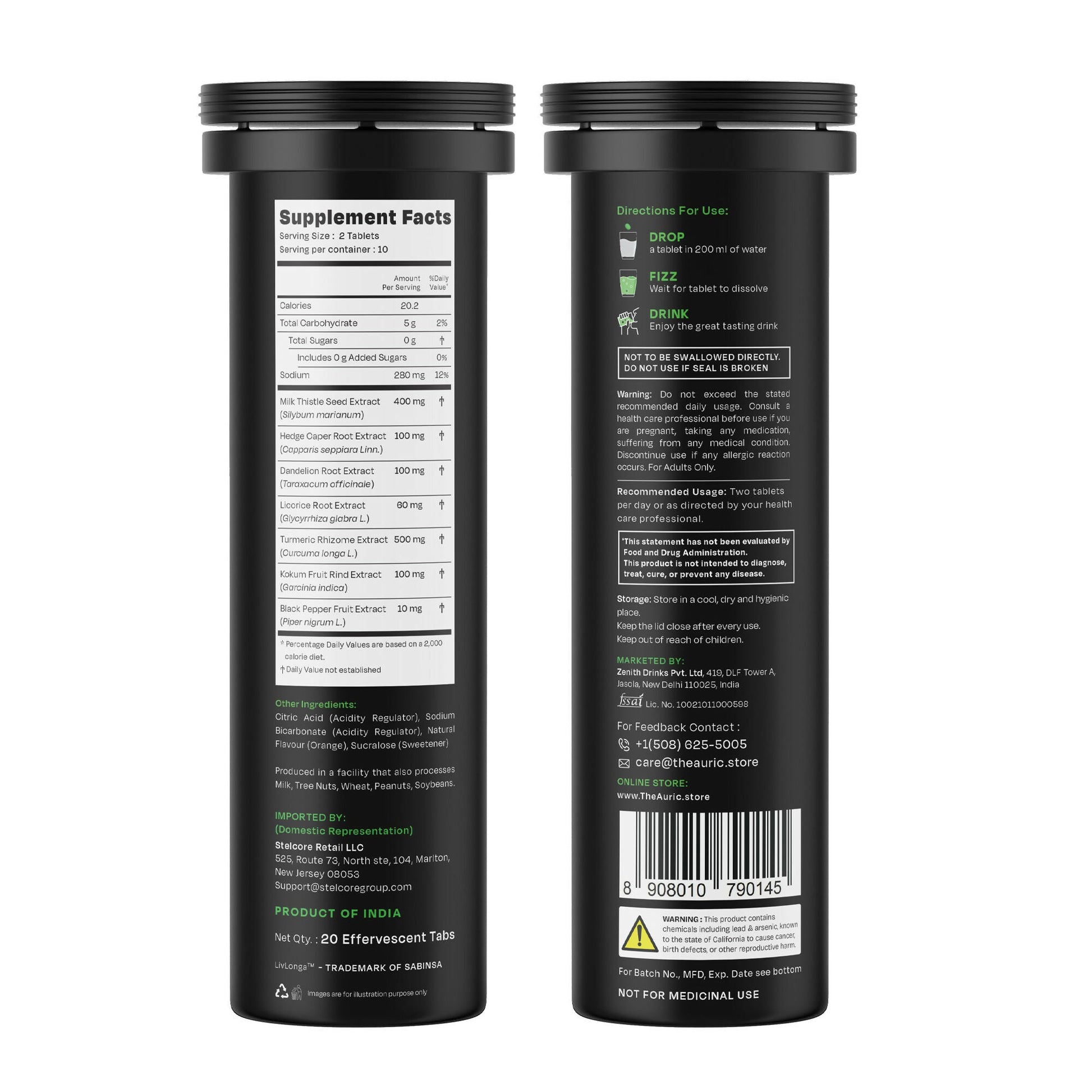 Auric Herbal Liver Support Supplement | Swadesiicart
