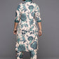 Ahalyaa Women's Traditional wear Kurta Set - Tan | Swadesiicart