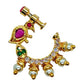 Multicolor AD Bridal Peacock Nose Ring | Swadesiicart