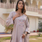 Jyoti Fashion Women's Beige Cotton Silk Hand Work with Floral Printed Kurta Set | Swadesiicart